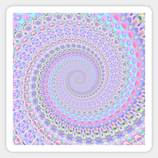 Colorful Jewel Tone Psychedelic Spiral Mandala Sticker